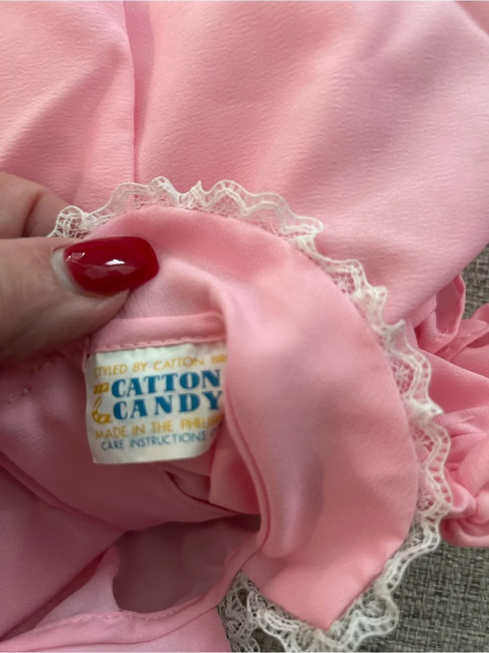 Catton Candy Pastel Pink Dress with Lace Trim with bloomers . Size 0-3M